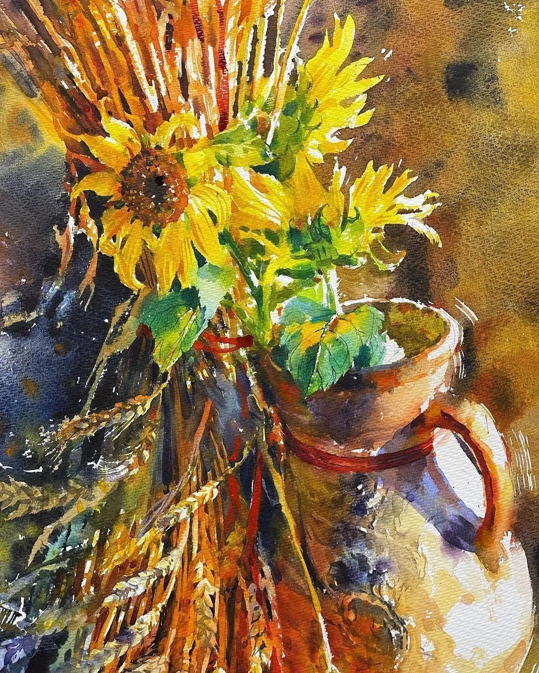 水彩@世界前100名的美女画家,作品深入人心,刚刚画完就被收藏