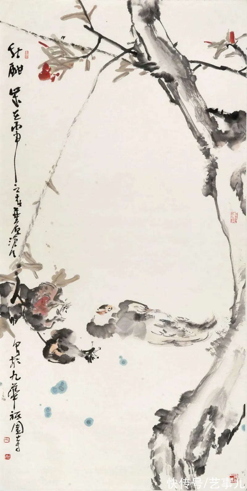 教授!尹沧海教授石榴作品欣赏:清简空灵 独出机杼