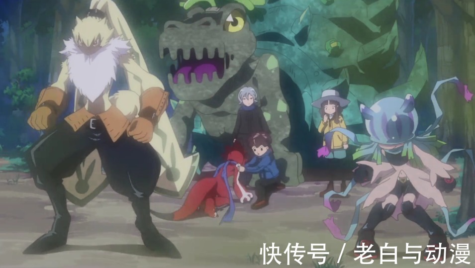 伽马兽|数码宝贝鬼游:主角团对战祖利兽,参宿四伽马兽差点被吃了