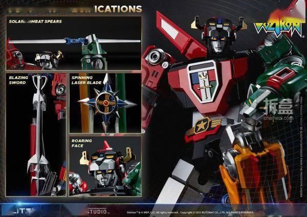 机器人|Blitzway 新品： 百兽王Voltron(战神金刚) -CARBOTIX系列可动手办（38CM高）