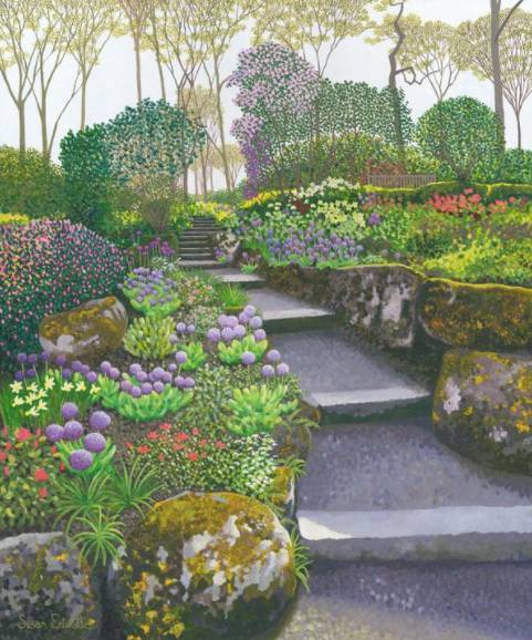 l她的画只用点,点了11年,点出了美到窒息的花园!