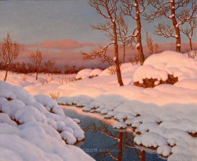 艺术家@这位俄罗斯画家,不愧为光与雪的大师!