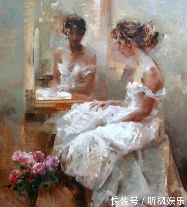 瓦伦西亚$西班牙艺术家尼迪亚笔下的女人,美得像花一样尽情地绽放