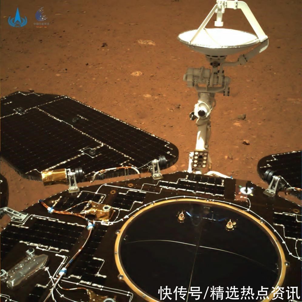 环绕器 国家航天局发布天问一号着陆过程、两器分离和落火影像