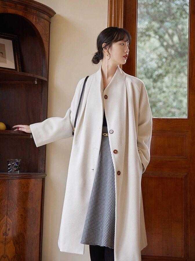 卡其色|这个冬季岂会无衣,肉桂粉大衣清新淡雅