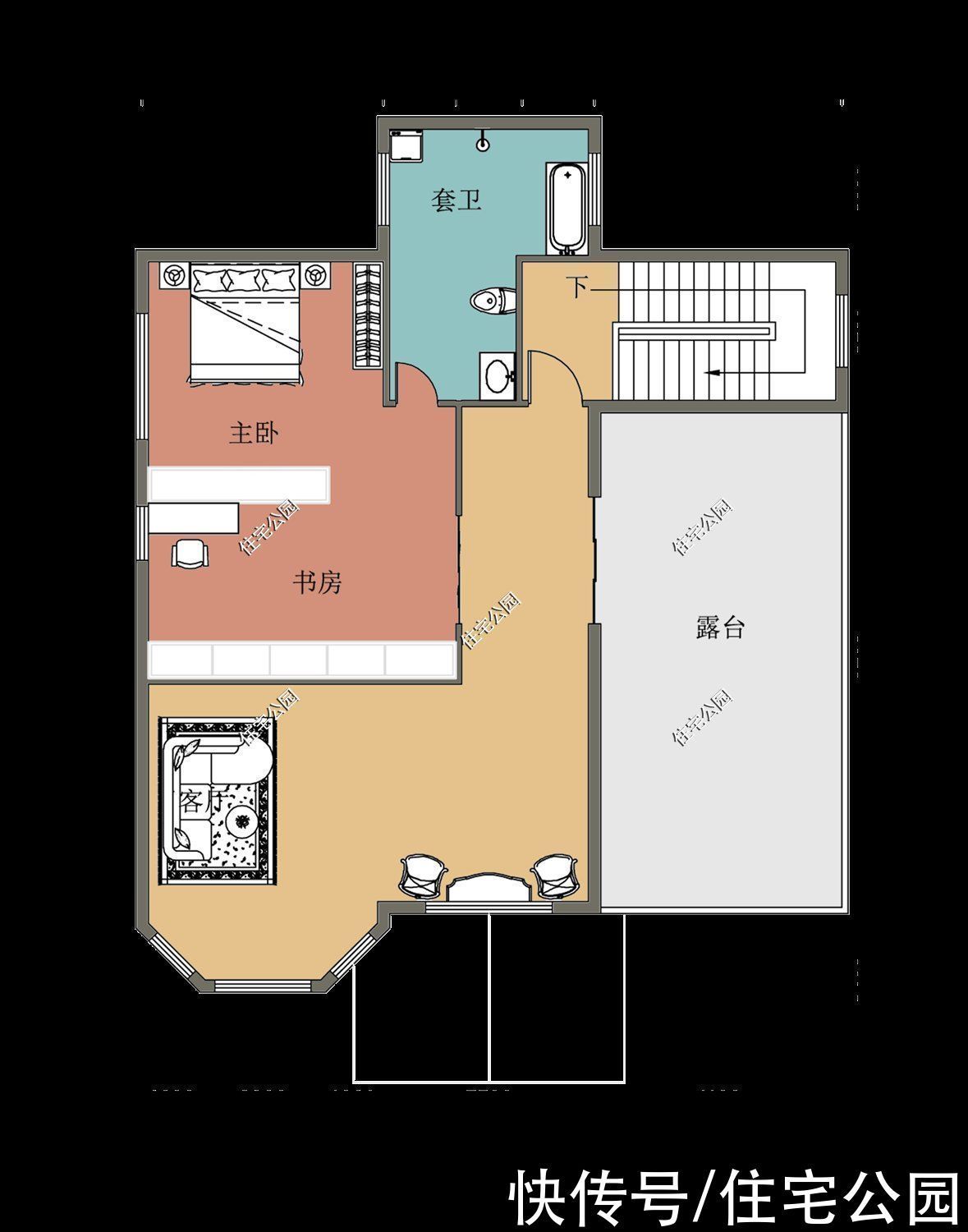 户型|15套挑空客厅户型，专为农村老百姓设计，2021年这样建房面子十足