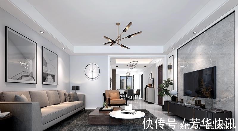 完工|花了半年完工,全屋很漂亮,电视墙特别上档次,客人进门就夸赞!