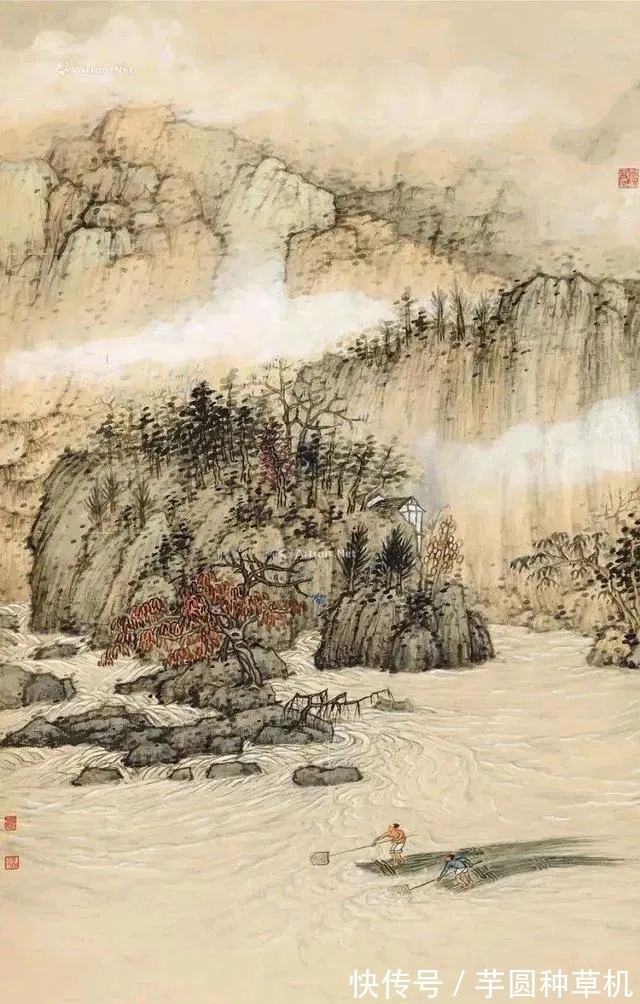 山水画@清润古朴|伍蠡甫山水画