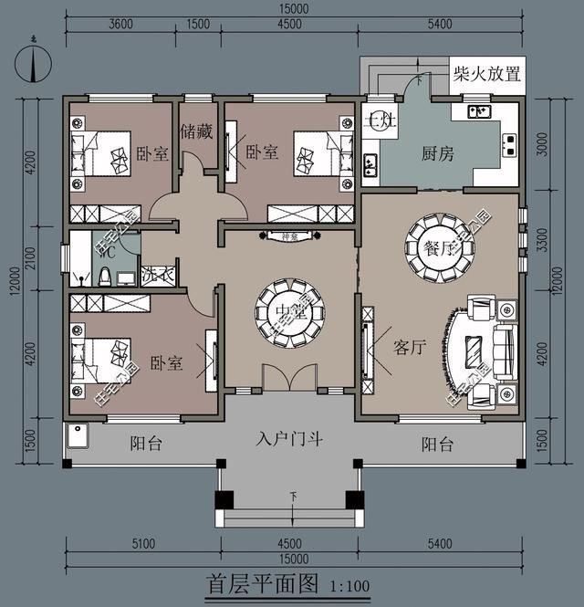 占地尺寸|农村建房没有堂屋,那还怎么住人8套带堂屋户型30万就能盖