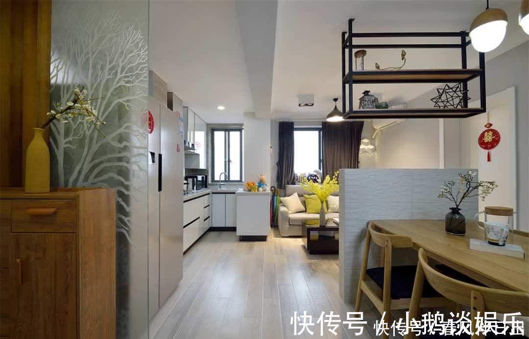 婚房|小夫妻20万打造48㎡婚房,卧室隔出次卧,客餐厨空间共用,牛!