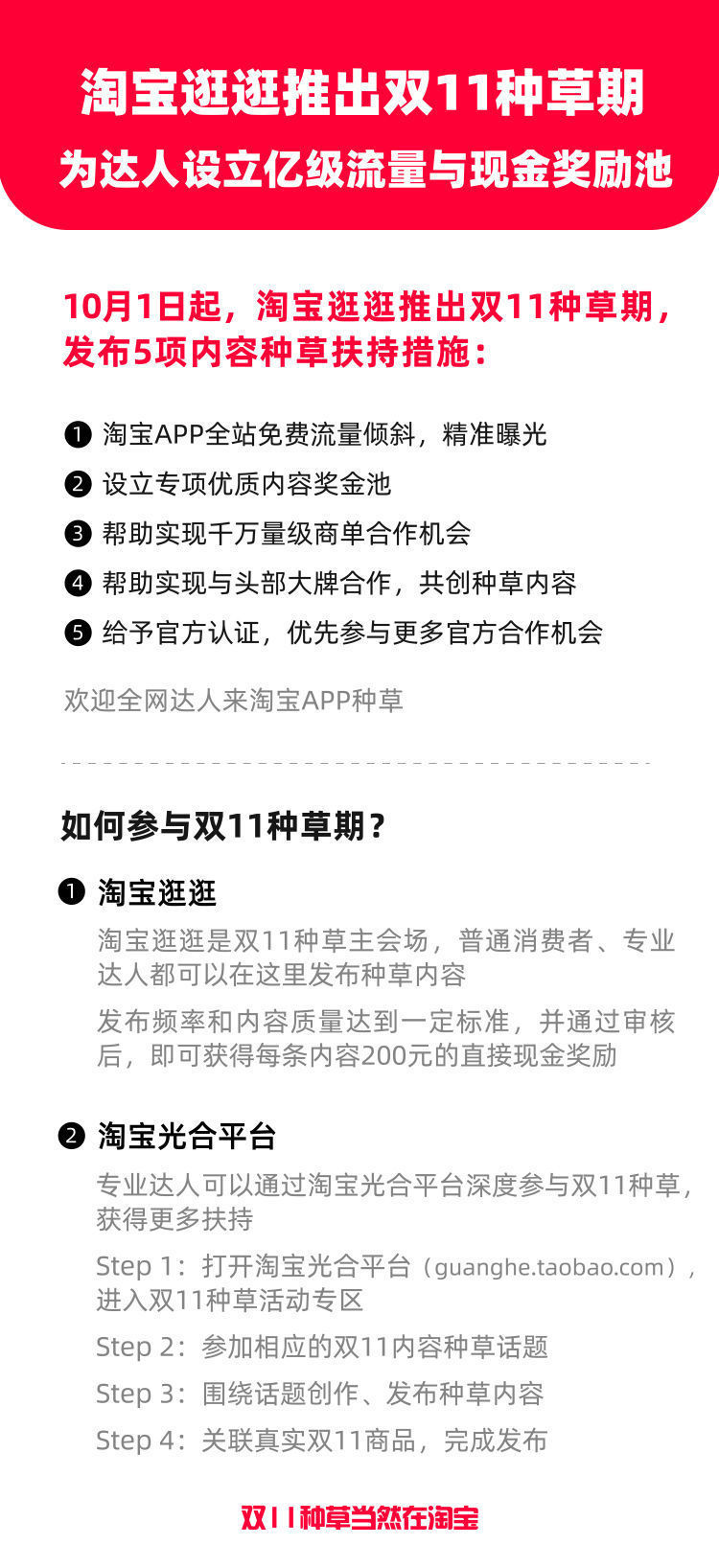 淘宝直播|淘宝逛逛推出双11种草期：平台出资源帮商家做内容