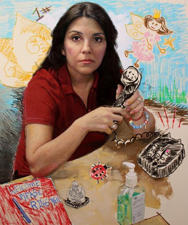 Cesar!古巴裔美国画家Cesar Santos人物肖像的作品