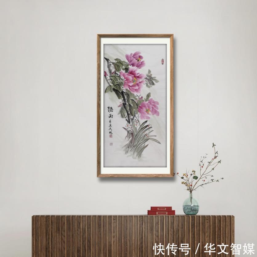 牡丹$家中挂画很讲究,挂上这幅画,助你富贵吉祥好运来