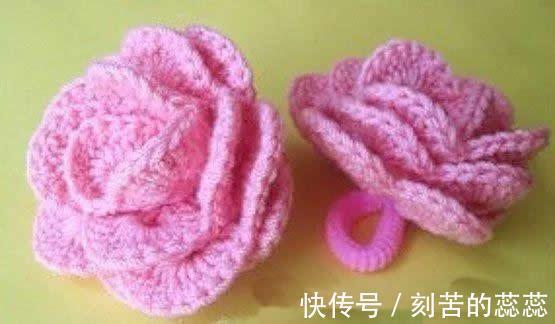 钩针玫瑰花,这么漂亮的花,都是一针一线钩出来的!附图解教程