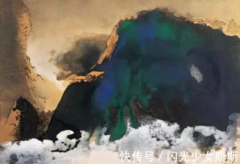 泼墨@张大千泼彩山水画动辄上亿天价,靠什么铸就了其艺术的绝世魅力?
