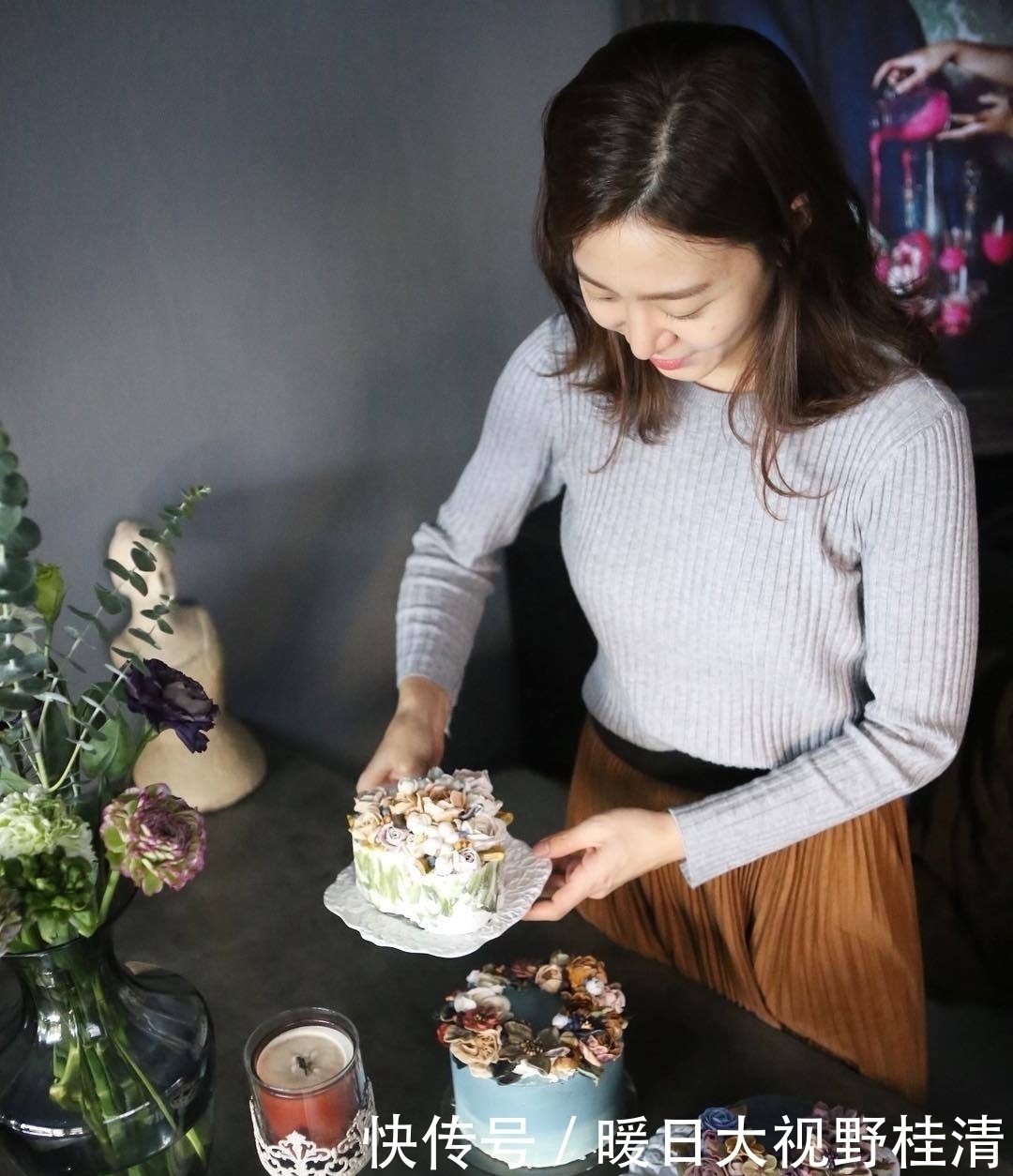 撩人|她做的鲜花蛋糕太撩人,看完后全世界都惊艳了