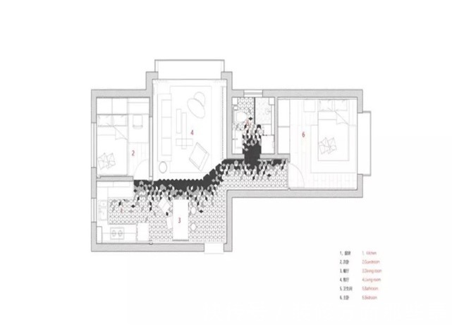 元素|64平简约风二居室，大量木质元素设计更加舒适和时尚