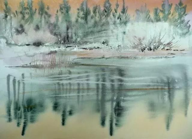 东方$富有诗意的水彩,带着东方水墨的质感,果真是妙啊