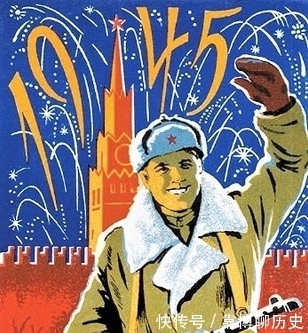 波波|四十年代苏联新年贺卡 圣诞老人手持波波沙冲锋枪