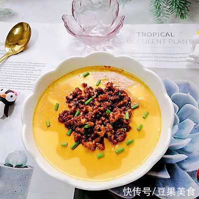 #精致一人食#肉末鸡蛋羹