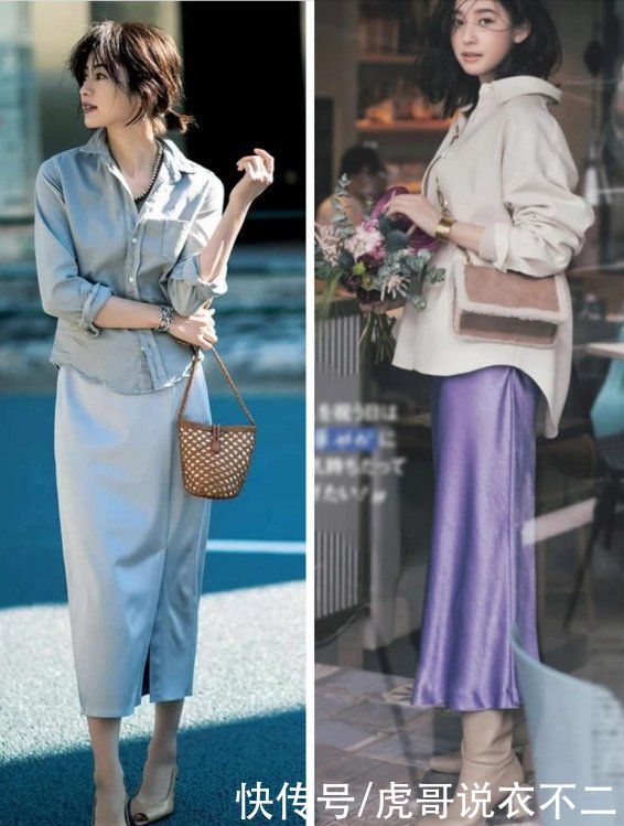 人到中年别总穿小黑裤,裙装才是百搭神器,4种日杂搭法太优雅了