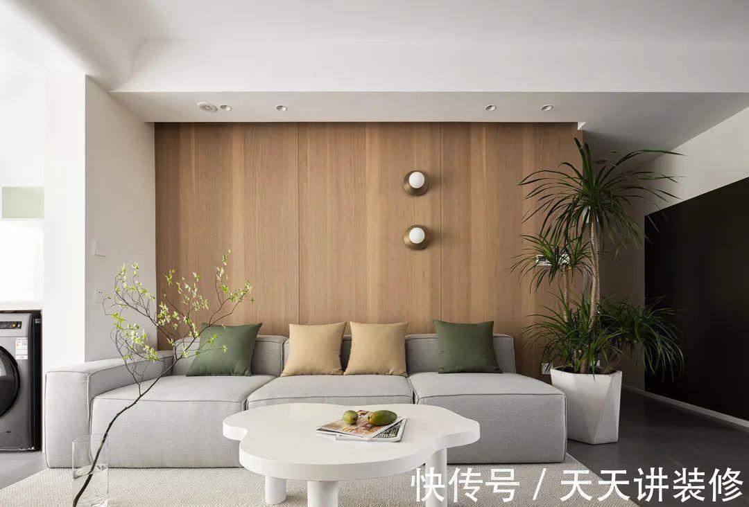 承重墙|109㎡四口之家,全屋配色太清爽,三室两厅不压抑!