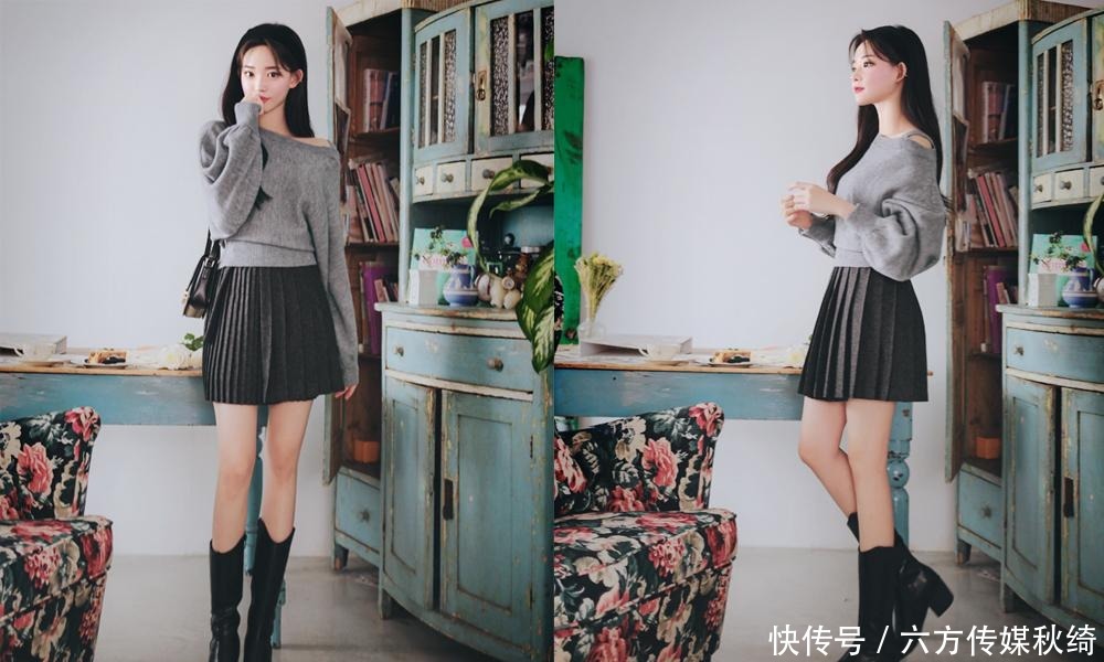 时尚|韩风短款羽绒服+毛衫的时尚搭