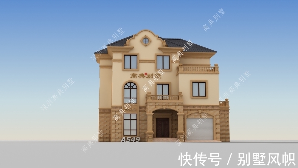 别墅|这款农村三层别墅，采光充足，室内明亮。