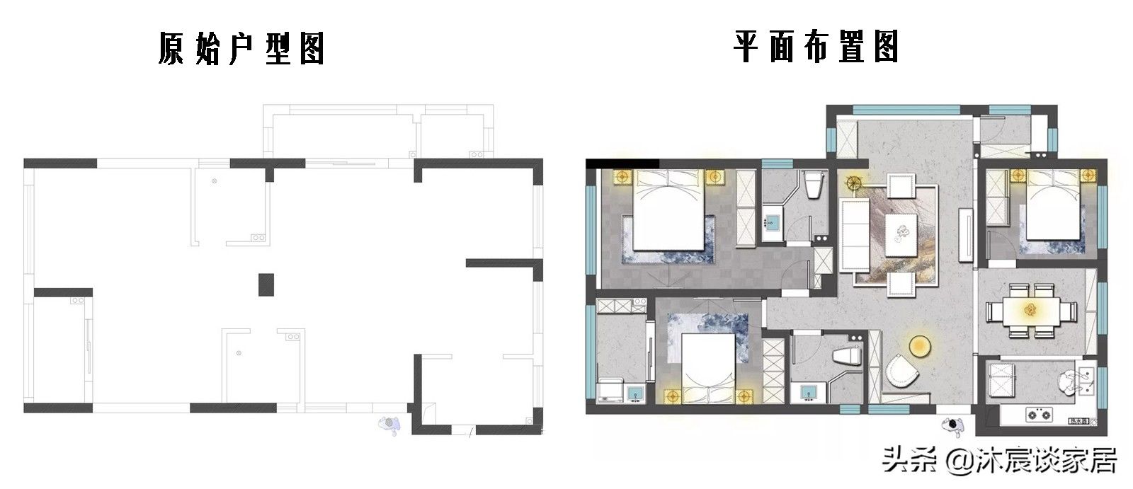 全景图|她,80后,二次装修选择现代中式,素雅沉稳大气的家,越看越中意