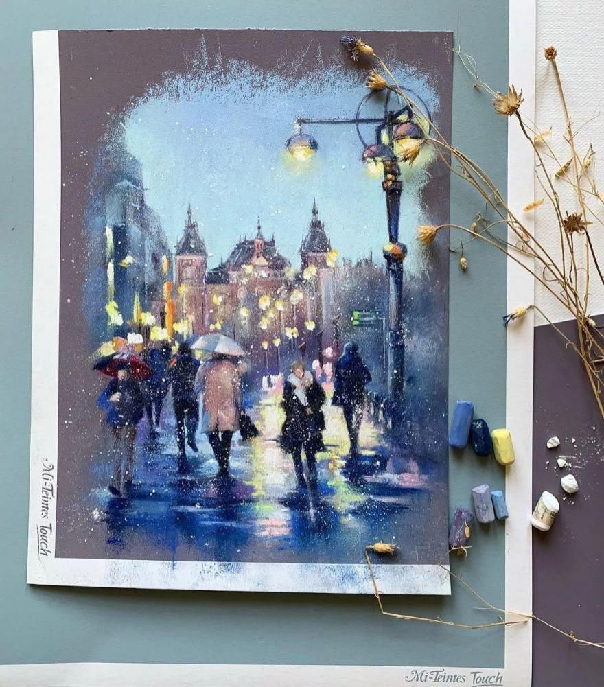 鲜花!太疯狂了!原来用粉笔画画,也可以这么美,简单几招教你,美到邻居羡慕嫉妒