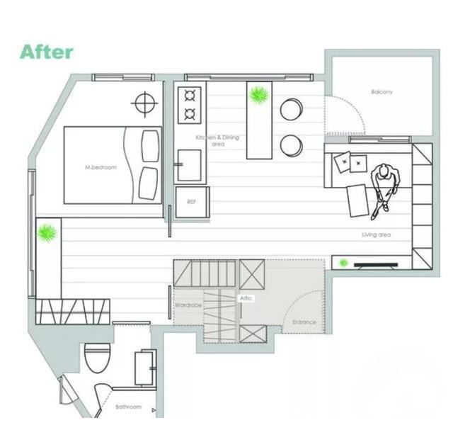 屋主|同样是50㎡,她家却能做两居室,还有衣帽间和化妆间,真羡慕!