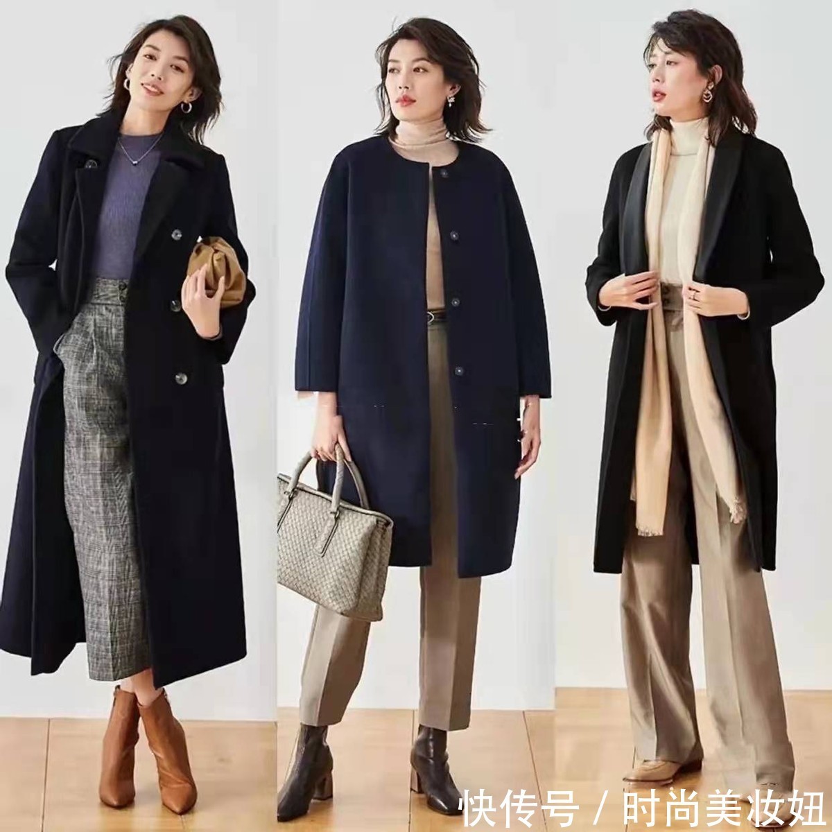 出镜率|优雅成熟的女人,冬天大衣都喜欢“黑白灰”,高级又显气质