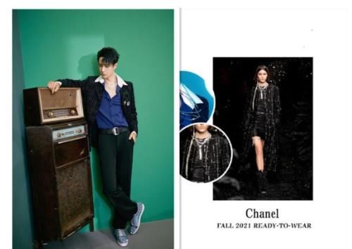 王一博|王一博高奢大咖秀，小香风点燃一片绿海，杀疯了