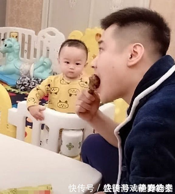 馋嘴|“馋嘴奶爸”带娃火了,看到奶爸得意的模样,宝宝:记仇第一天