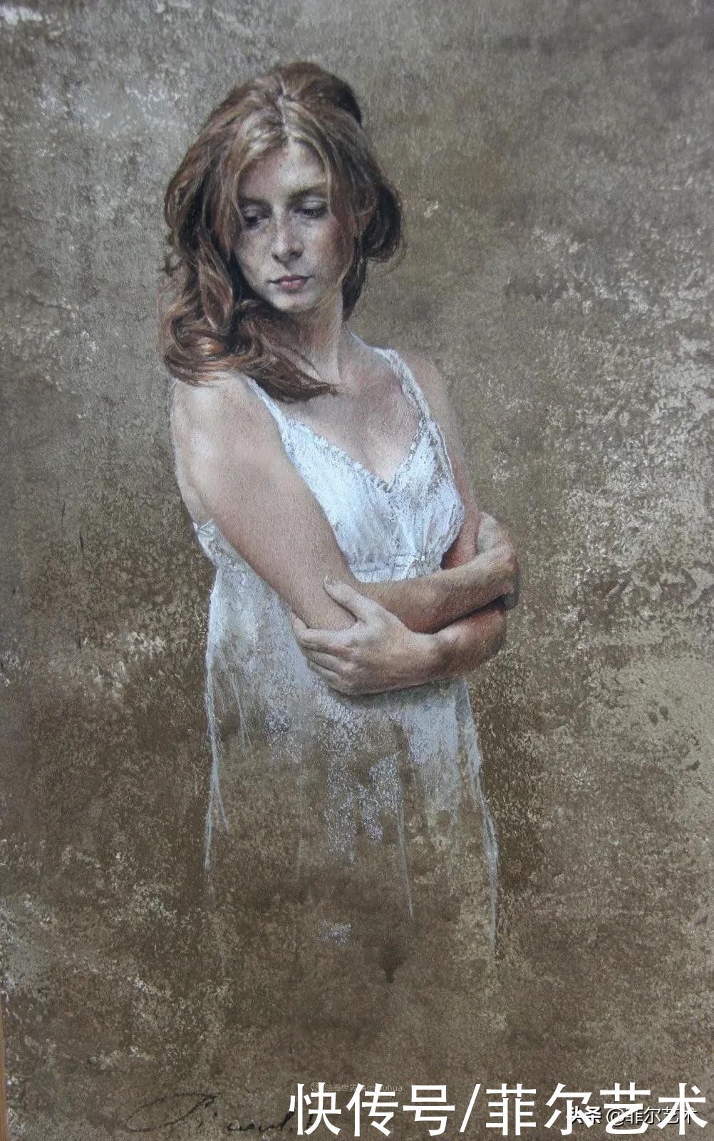 艺术学院$法国女粉彩大师,描绘的女性之美,细腻柔和