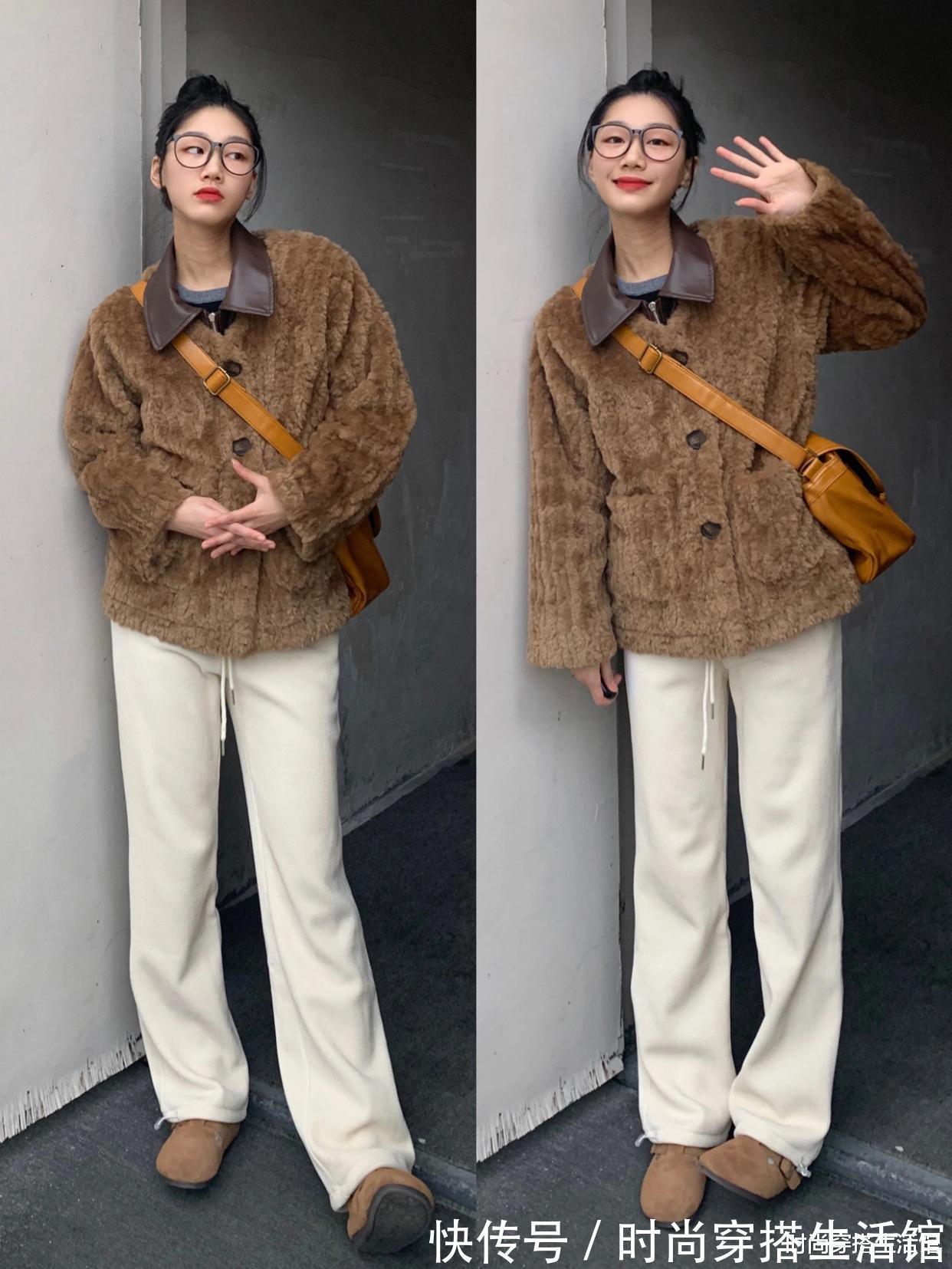 阔腿裤 过年了,牛仔裤收起来吧,现流行的是“加绒裤”,显高显瘦显腿长