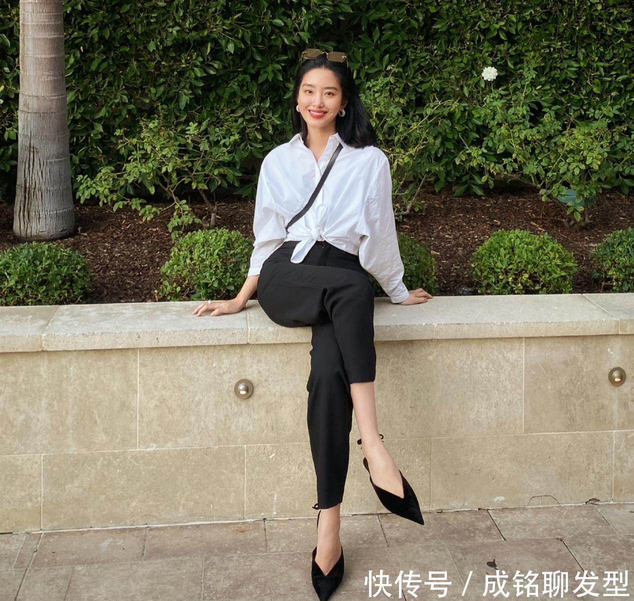 黑色|夏日最简单的打扮“黑白配”,清新时尚又好搭配,端庄得体又高级