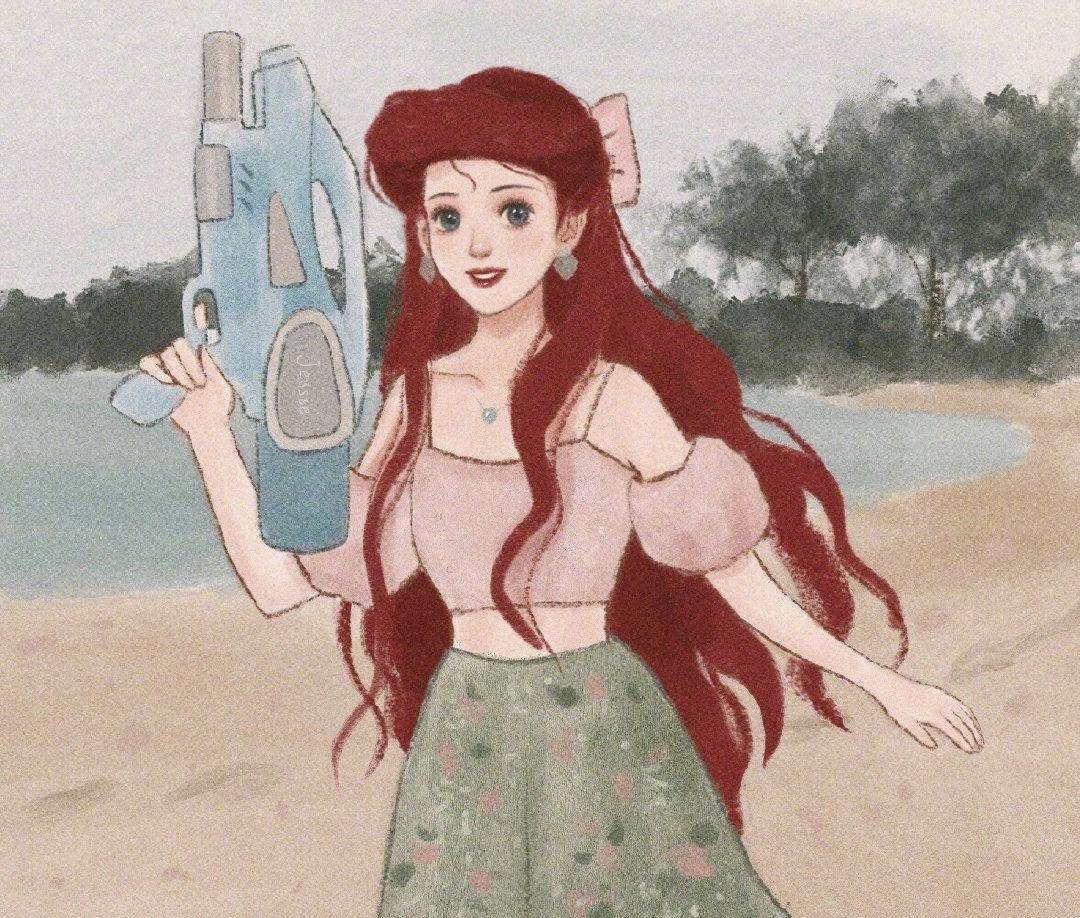 茉莉公主|迪士尼公主的夏日假期,艾莎女王气场满满,爱丽儿去海边游玩