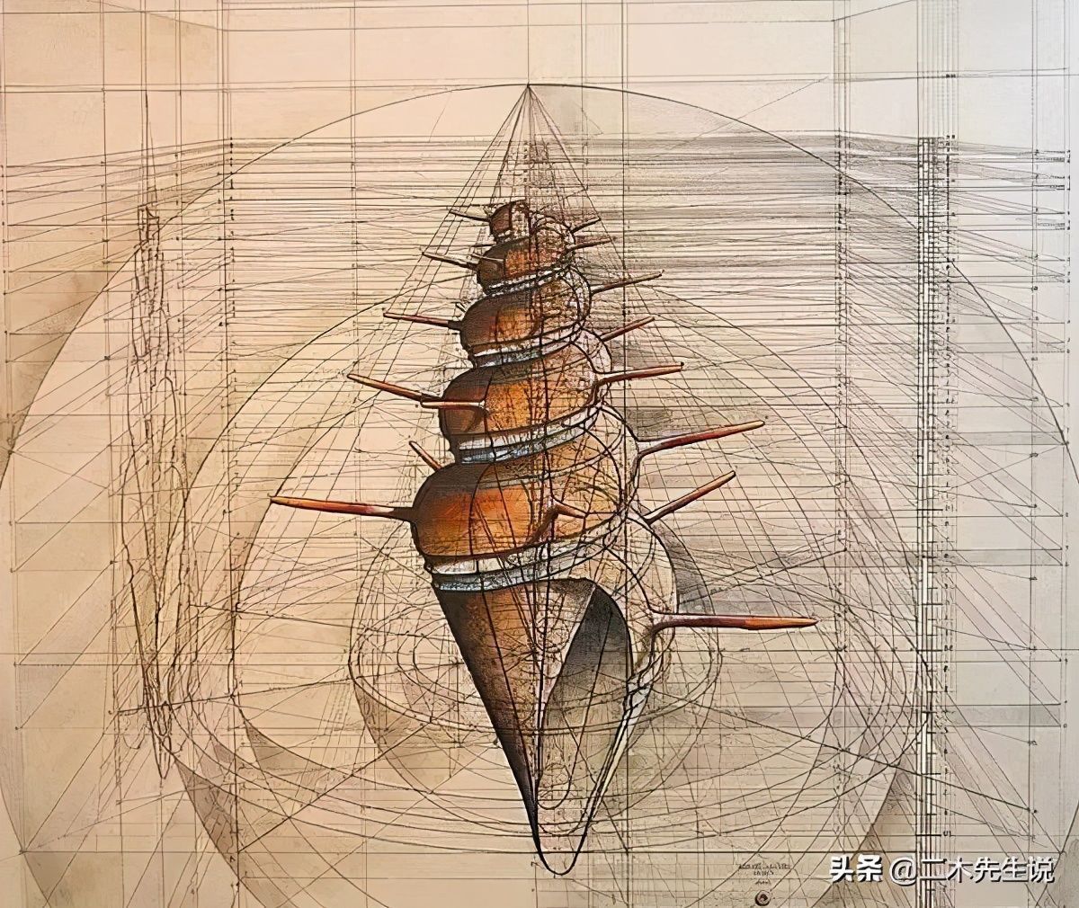 黄金比例!理工男花40年时间,用圆规画1000张画,黄金比例的拥护者