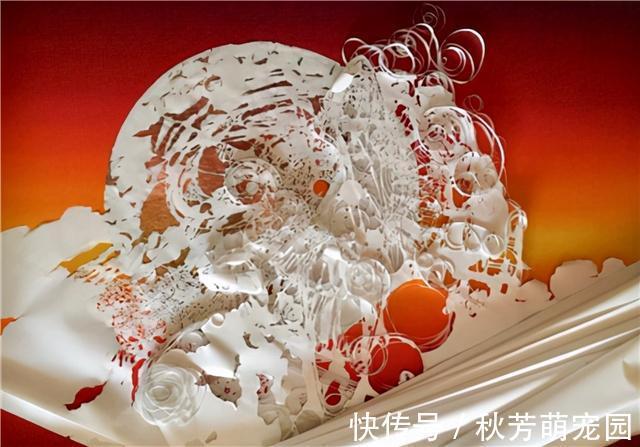 光影@日本妹子把白纸刻成玻璃杯,连水珠都能看见,裸眼3D还能这么玩?