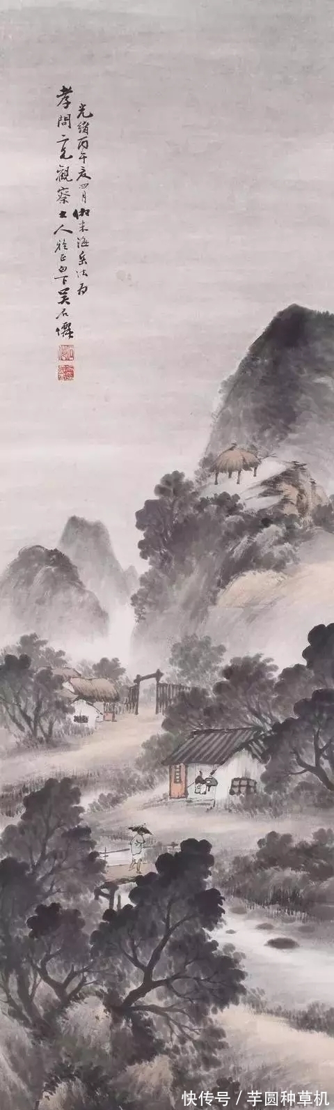 山水画@海派山水画大家|吴石仙的烟雨蒙蒙