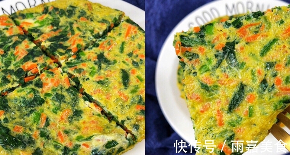 鸡蛋饼|蔬菜鸡蛋饼,5分钟做好,好吃又营养,适合不爱吃蔬菜的小朋友