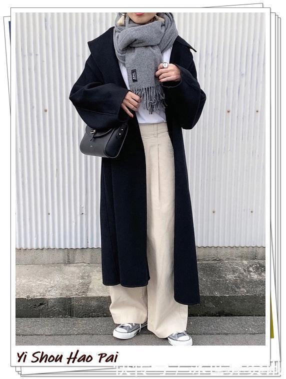 低调有气质!灰色围巾的搭配示例,简单穿搭立马变时尚