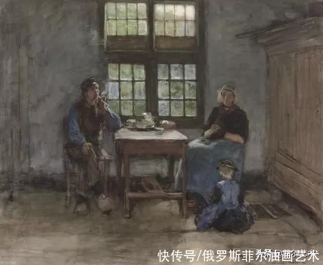 盛开的桃花|荷兰画家,海牙画派的代表人物~梵高妹夫的风景油画作品欣赏