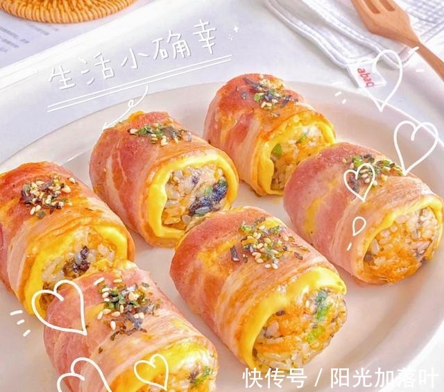 秋冬必备早餐,培根爆浆芝士饭团,一口满足!