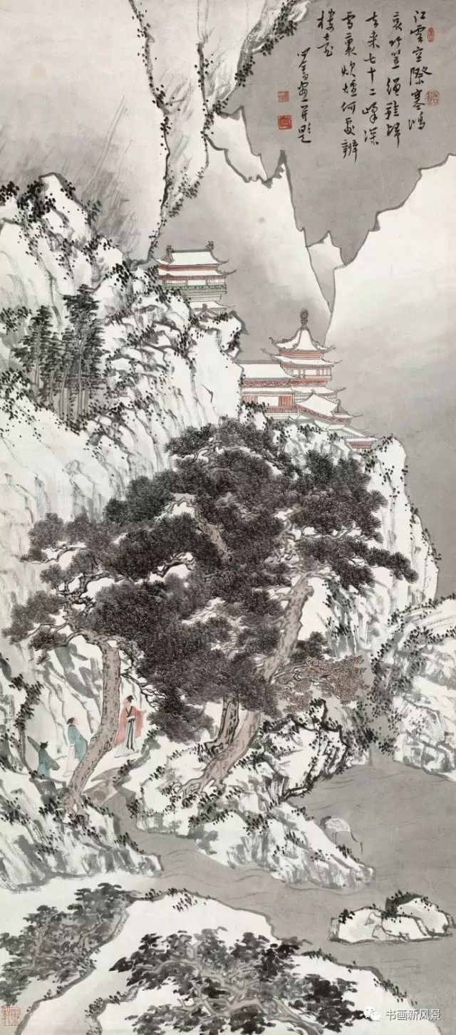 踏雪寻梅$溥儒雪景山水35幅，太美了