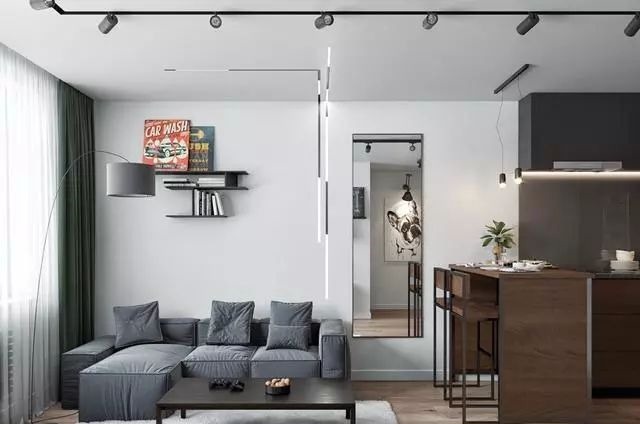 隐形柜|51平一房一厅,隐形门,隐形柜,美观省空间,灯带搭配,美感十足