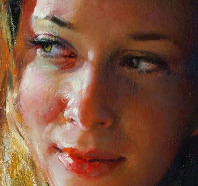 油画&他的油画,既有潇洒带劲的笔触,又有性感细腻温和的柔美