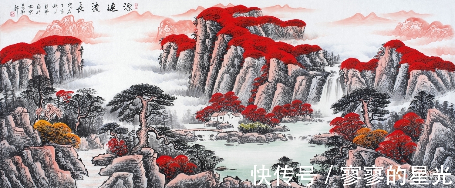 山水画&蒋伟山水画欣赏 挥毫绘吉祥 泼墨抒胸臆