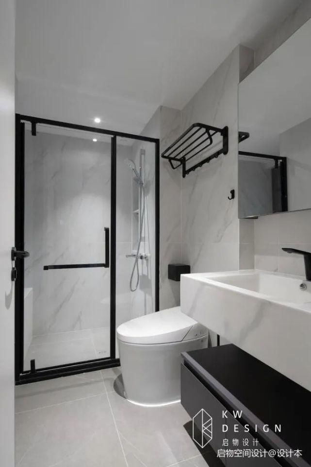 榻榻米|76㎡小三居,经典黑白灰+飘窗榻榻米,从玄关美到卧室